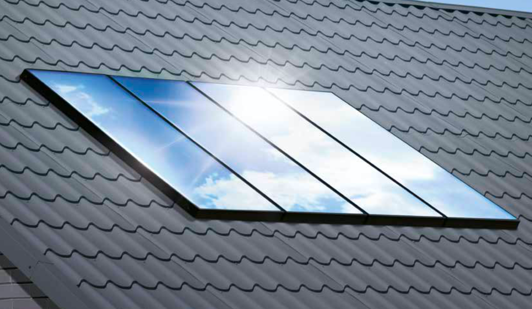 Colectores solares térmicos Viessmann Vitosol integrados en un tejado